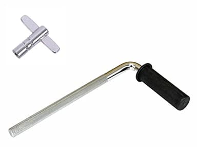 Alesis L-Rod Electronic Drum Pad Support Arm for clamps and Silverline Audio Drum Key Bundle 212010074-A