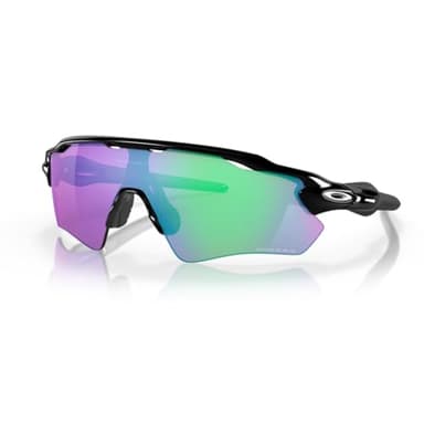 Oakley Radar EV Path OO9208 920844 38MM Polished Black/Prizm Golf Shield Sunglasses for Men+ Bundle Accessory Leash Kit, Microfiber Pouch