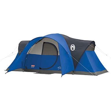 Coleman Montana 8-Person Family Tent with Rainfly, Weatherproof Family Tent Sets Up in 15 Mins, Fits Multiple Airbeds