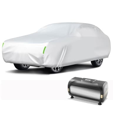 Automatic Car Cover Full Exterior Cover All Weather Waterproof Storage Case Remote Control 5 Layers Outdoor Rain UV Protection Universal Fit (HG-02P, 3L+)