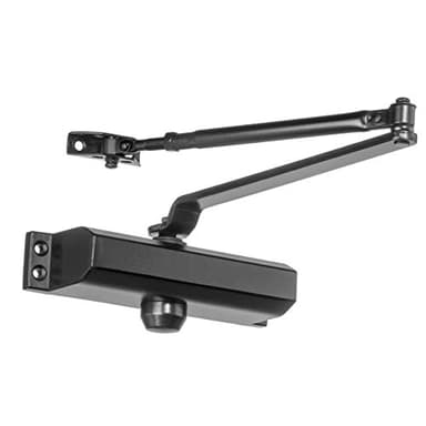 Dynasty Hardware Door Closer, Commercial Hydraulic Closer, Self-Closing, Spring Size 2, Surface Mount, Sprayed Duronotic Bronze, Series 2000
