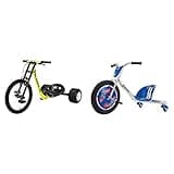 Razor RipRider 360 Caster Trike for Kids Ages 5+ and Razor DXT Drift Trike Yellow, One Size
