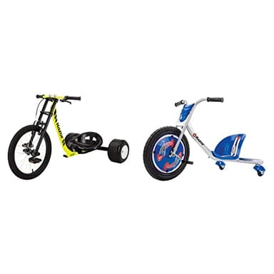 Razor RipRider 360 Caster Trike for Kids Ages 5+ and Razor DXT Drift Trike Yellow, One Size