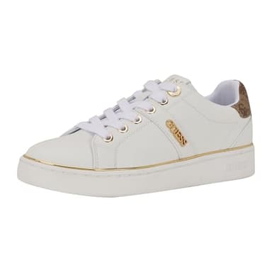 Guess Women's Britz Sneaker, White Logo 140, 5.5