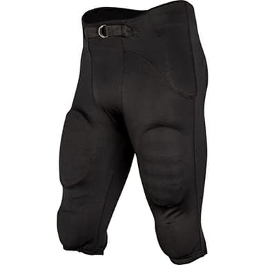 CHAMPRO Men's Standard Safety Practice Football Pants with Pads. Black Medium