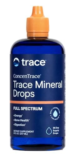 Trace Mineral Drops 8 fl oz Liquid Mineral Supplement with 70+ Essential Minerals from Great Salt Lake for Hydration and Energy Support