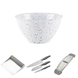 Rachael Ray Kitchen Prep Set, Garbage Bowl, Bench Scrape, Knives & Multi Grater