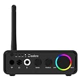 M19-BT Amplifier Stereo Receiver,100Wx2 HiFi Class D Amp,Mini 2 Channel Digital Home Audio Component,Headphone Amp w/RCA/Optical/Coaxial/Mic Input for Passive Speaker with DC 24V Power Adapter