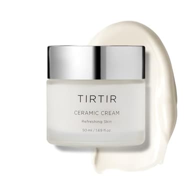 TIRTIR Natural Ceramide Cream | Deep moisturizer for Glass Skin, Polyglutamic acid, Centella Asiatica Extract, Skin barrier, Lightweight, Mild, Nature derived ingredients, Dry skin, Korean skincare