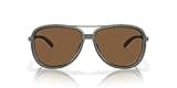 Oakley Women's OO4129 Split Time Aviator Sunglasses, Matte Olive Ink/Prizm Bronze, 58 mm