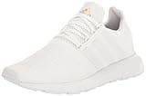 adidas Women's Swift Run Sneaker, White/White/Gold Metallic, 8.5