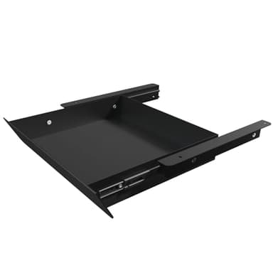 Gaxomo Under Desk Mounted Sliding Drawer with 60 Degree Tilt Panel to Pull Out, 15'' Long & 9'' deep Large Storage Organizer for Sit Stand Workstation