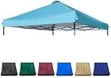 JANCANOPY 10x10 Canopy Replacement Top with Air Vent Silver Coated for Straight Leg Canopy Frame, (Turquoise)