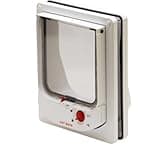 Cat Mate Electromagnetic 4-Way-Locking Cat Flap with 2 Collar Keys - White