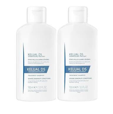 KELUAL DS Anti-Dandruff Shampoo, Treatment Shampoo for Severe Dandruff, Long-Lasting Relief, 3.3 Fl Oz (2 Pack)