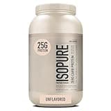 Isopure Zero Carb 100% Pure Whey Isolate Protein Powder, Lactose Free, Gluten Free, With Vitamins, Unflavored, 25g Protein Per Serving, 3 Lbs, 47 Servings