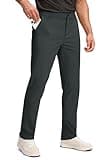 Obla Men's Golf Pants - 30"/32"/34" Slim Fit Stretch Lightweight Trousers with 5 Pockets Casual Travel Dress Work Pants for Men (Dark Grey_L32 W34)