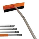 Roof Brush Roof Rake -All in One Tool-| Quick and Easy Clear Roof Snow and Leaves | 22ft Reach | Adjustable for Valley | All Season Remove Roof Leaves Moss Sticks & Snow | Easy to Use & Store US Made
