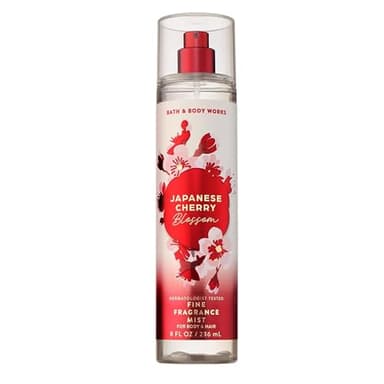 Bath & Body Works Japanese Cherry Blossom Fine Fragrance Mist, Body Spray & Perfume for Women, Long-Lasting Personal Fragrance, Iconic Floral Scent, 8 fl oz - 1 Pack
