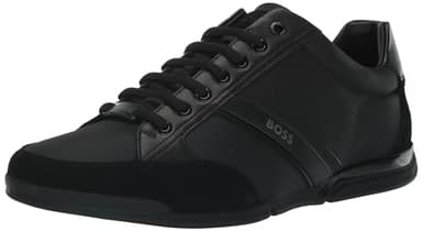 Hugo BOSS Men's Saturn Low Profile Sneakers Open Black 10 Medium