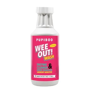 PUPIBOO Wee Out Wash Enzyme Laundry Additive for Pet Odor & Stain Removal - Pet-Safe, Non-Toxic Urine Eliminator for Washable Dog Pads, Bedding, and Blankets - Freshens & Cleans Fabrics