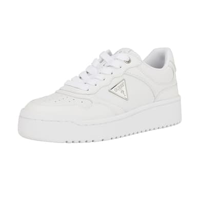 Guess Women's Miram Sneaker, White 140, 7