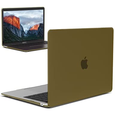 IBENZER Compatible with 2022 2021 2020 MacBook Air 13 inch case M1 A2337 A2179 A1932, Plastic Hard Shell Case for Mac Air 13 Retina Display with Touch ID, Olive Green, MAT13-OLGN