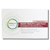 INDICAID Health Heart Health, Lipid Panel Test for Total Cholesterol, Triglycerides, HDL & LDL Cholesterol, Cardiovascular Health, at-Home Fingerprick Blood Collection, Accurate CLIA Lab Testing