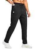 G Gradual Men's Sweatpants with Zipper Pocket Workout Athletic Track Pants Stretch Tapered Joggers for Gym Running Jogging(Black,M)