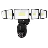 iMaihom Floodlight Camera Outdoor, 2K QHD Smart Home Security Cam with Motion-Activated, 5500LM Brightness 5 Heads Light, 360° Pan & Tilt, 2-Way Audio, Cloud/SD Storage, Color Night Vision