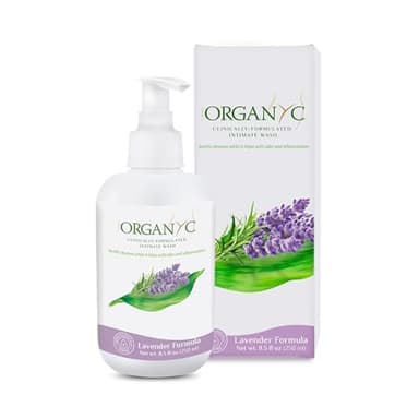 Organyc Feminine Intimate Wash for Sensitive Skin, 250 ml, pH-Balanced Cleanser with Organic Lavender & Botanical Extracts