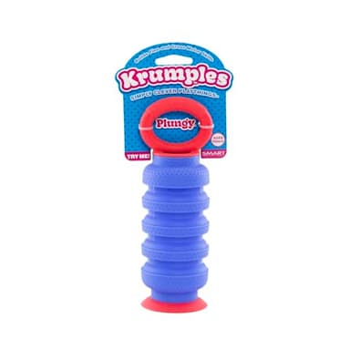 KRUMPLES Plungy Blue Sensory Suction Toy for Ages 10M+ | BPA-Free Silicone Fidget | Promotes Fine Motor Skills | Dishwasher Safe | Ideal Baby and Toddler Gift | Fun for All Ages