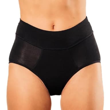 Bambody Absorbent Panties, Period Underwear for Women and Teens - All-Day Long - Overnight Protection- Postpartum, Leakproof - XX-Large - 1 Pack: Black (High Waist)