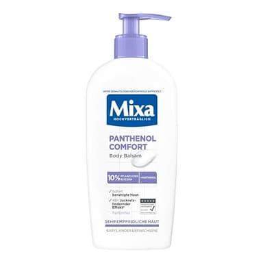 Mixa Panthenol Comfort Body Balm Itch Relief and Soothing Balm with Panthenol and Vegetable Glycerine for Sensitive Skin 250ml