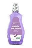 Amazon Basics Anticavity Fluoride Mouthwash, Alcohol Free, Violet Mint, 1 Liter, 33.8 Fluid Ounces, 1-Pack (Previously Solimo)