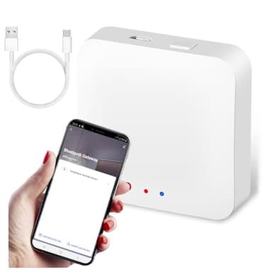 KENRONE Smart Gateway, Tuya App Remote Control, Smart Home Bridge Hub, Support Smart Key Box and Door Lock for Remote Unlocking (White)