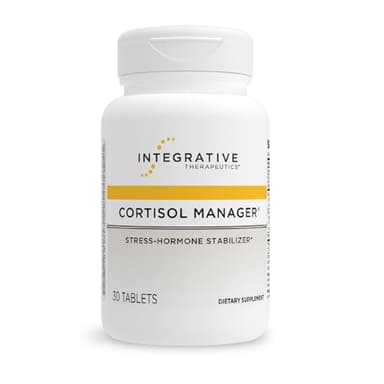 Integrative Therapeutics Cortisol Manager - Balance Cortisol & Support Relaxation for Restful Sleep* - Includes Ashwagandha & L-Theanine for Confidence with Less Stress* - 30 Tablets (15 Servings)