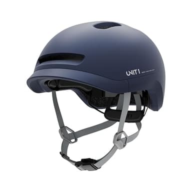UNIT 1 NEON MIPS Smart E-Bike Helmet - NTA-8776 Certified for 28mph - Integrated Rear LED with SOS Crash Detection and Digital Safety ID - Turn Signal Ready - Steel Blue, Large
