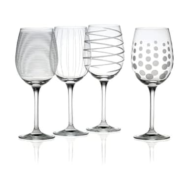 Mikasa Cheers White Wine Glasses Set of 4, 16-Ounce Elegant Glassware, Durable and Dishwasher Safe, Perfect for Everyday or Entertaining