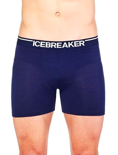 Icebreaker Men’s Merino Anatomica Boxer Briefs - MIDNIGHT NAVY - Medium