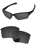 PapaViva Replacement Lenses for Oakley Quarter Jacket OO9200 Sunglass Solid Black Polarized