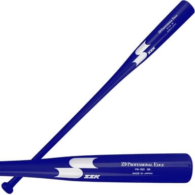 SSK Z9 Professional Edge Coaches Wood Fungo Bat 33" 35" 37" - Baseball & Softball - 60 Day Warranty - 35+ Colors (Royal/Royal/White, 35")