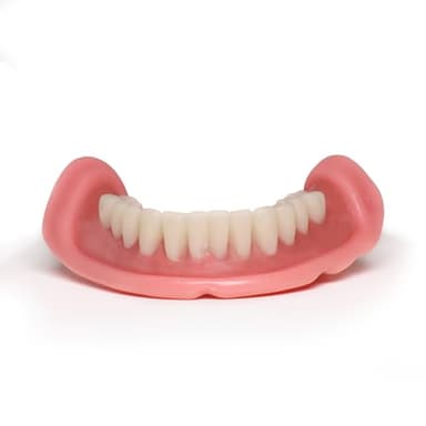 Easy Denture: Boil-&-Bite Functional Denture, Self-fit at Home in Mins, Adjusts for Narrow or Wide Arches, Long or Short-term Solution, Eat, Drink and Smile Confidently, Med/Large Denture, Lower Arch