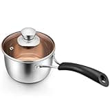 P&P CHEF 1 Quart Saucepan, Stainless Steel Saucepan with Lid, Small Sauce Pan for Home Kitchen Restaurant Cooking, Easy Clean and Dishwasher Safe