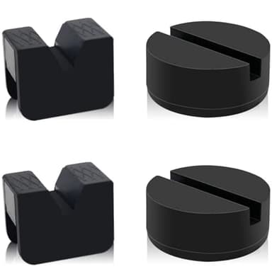 HXXF 2 Types Jack Stand Pads Adapter 3 Ton Universal Rubber Slotted Frame Rail Pinch welds Protector for Jack Stand (4 Pack)