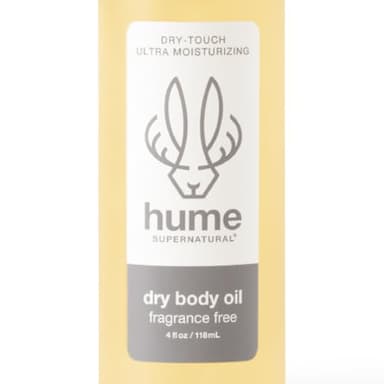 HUME SUPERNATURAL Dry Body Oil Spray - Moisturizing Oil for Dry Skin, After Shower Body Oils for Women and Men, Oil Body Spray, Nourishing, Hydration, Glow, Fragrance Free, 1 Pack