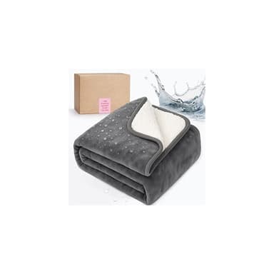 DOVIROS Waterproof Blanket for Bed Intimacy, Love Blanket Waterproof and Stain Proof, Absorbent, Washable Bed Protector for Couples, Liquid-Resistant Throw for Mattress Protection (80x60 Inch, Grey)