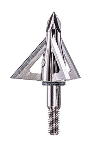 Muzzy Broadheads New Muzzy Trocar Crossbow 125 Grain 3 Blade with Offset Blade Design (3-Pack),Silver