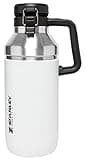 Stanley Go Growler, 64oz Stainless Steel Vacuum Insulated Beer Growler, Rugged Growler with Stainless Steel Interior, 24 Hours Cold and 4 Days Ice Retention, Polar