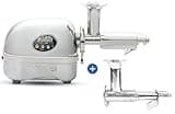Angel Juicer AG-8500SFH Stainless Steel Electric Juice Extractor, SUS-316 Surgical Grade, Anti-Jamming Auto-Reverse Function, 10-Year Warranty